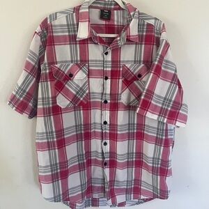 Ecko Unlimited Red and White Casual Button Down Shirt 310